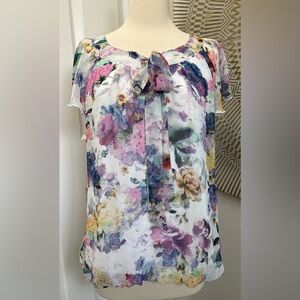 dressbarn Multicolor Floral Blouse